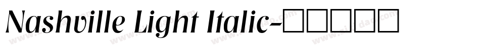 Nashville Light Italic字体转换